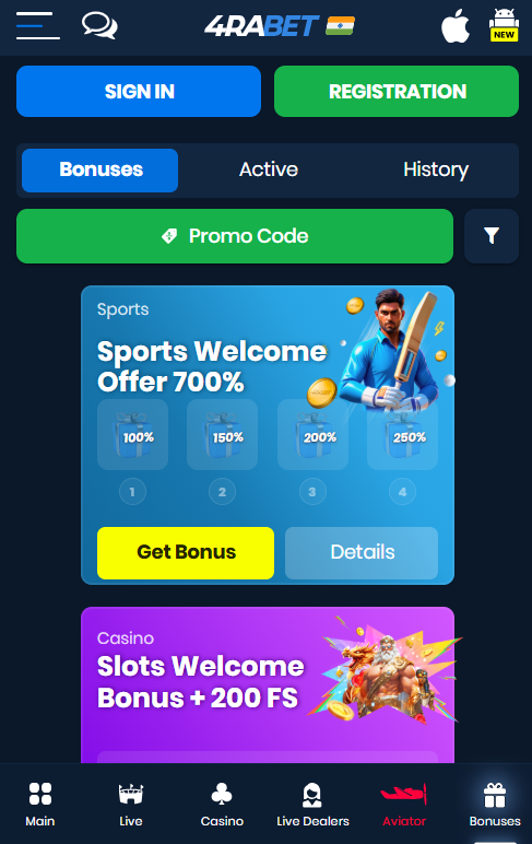 4rabet bonus for new users